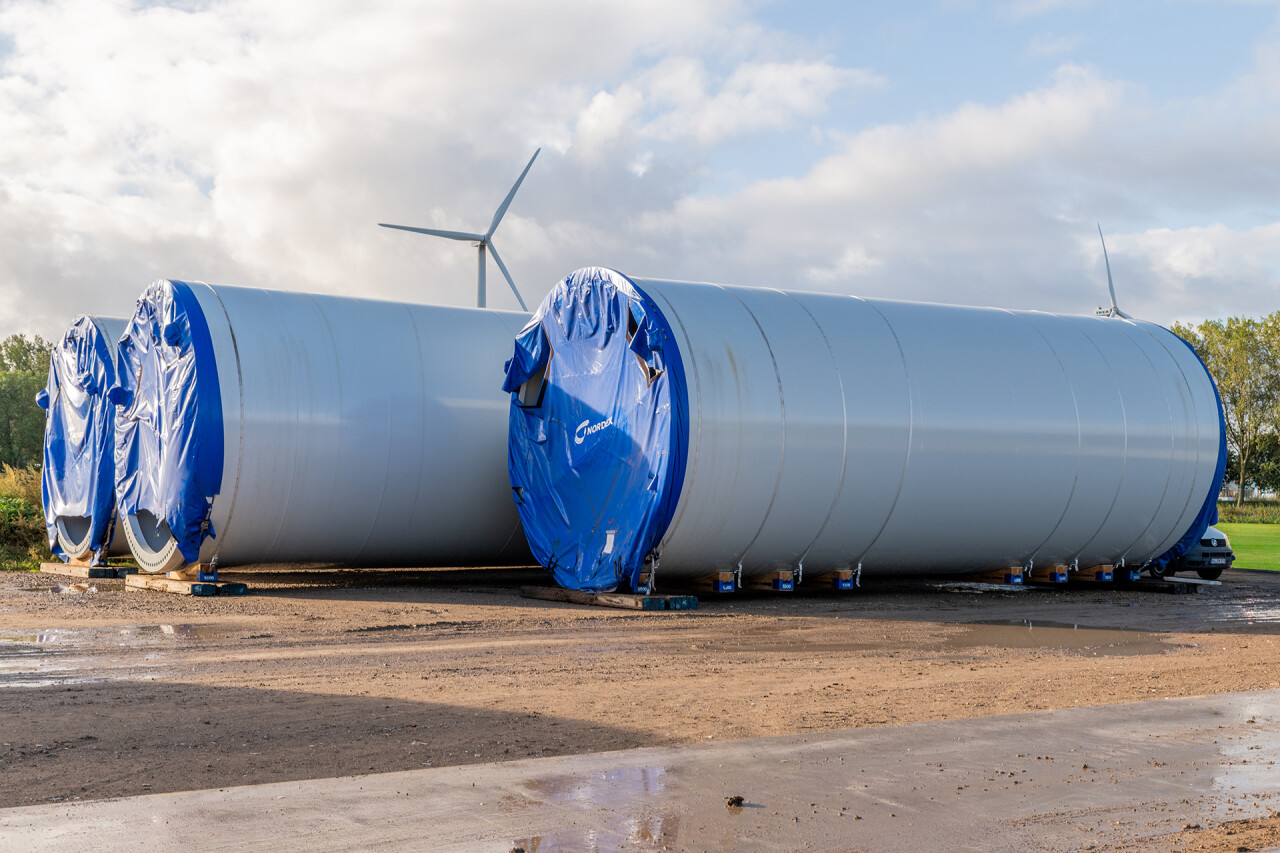 Energiepark A59 onderdelen windmolen
